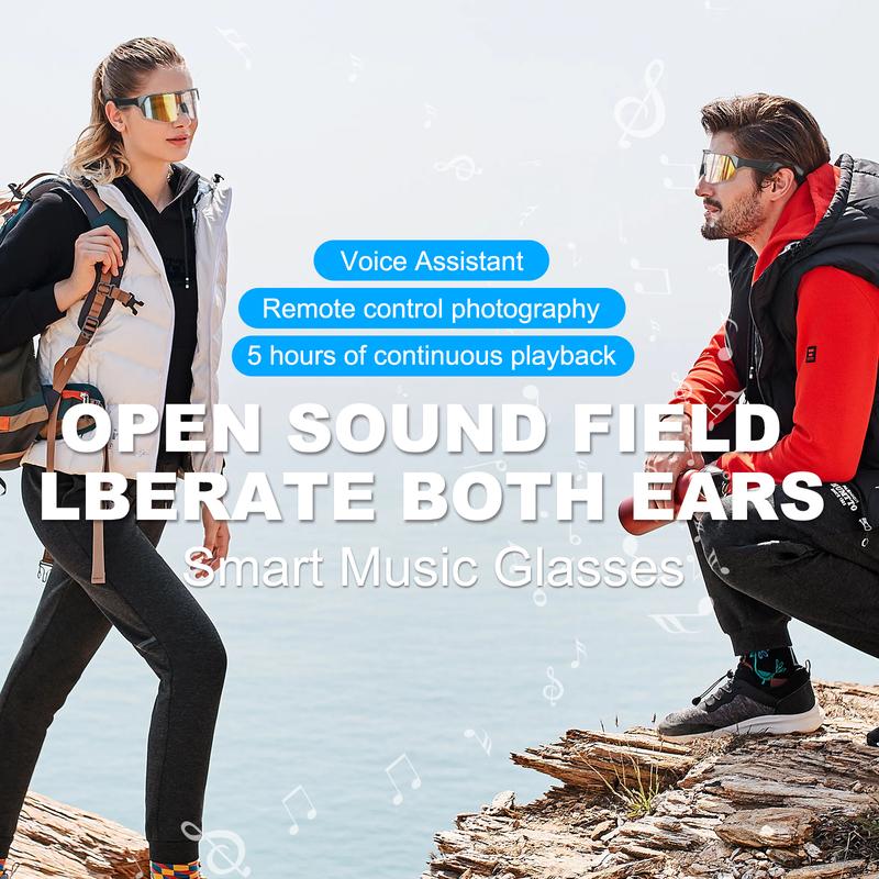 Maznviso C1 Sport Bluetooth Audio Sunglasses | Polarized UV400 | Clear Calls | Cycling & Outdoor