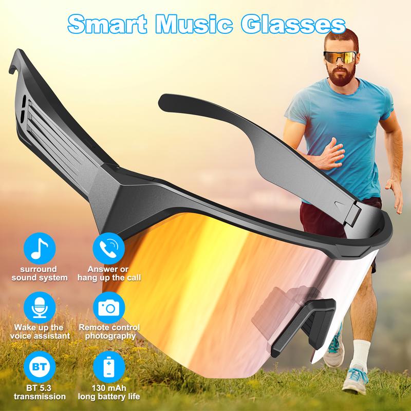 Maznviso C1 Sport Bluetooth Audio Sunglasses | Polarized UV400 | Clear Calls | Cycling & Outdoor