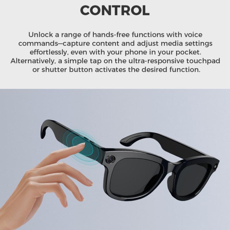 Gafas con cámara inteligente M01 | Vídeo HD | Sonido envolvente | Bloqueo de luz azul