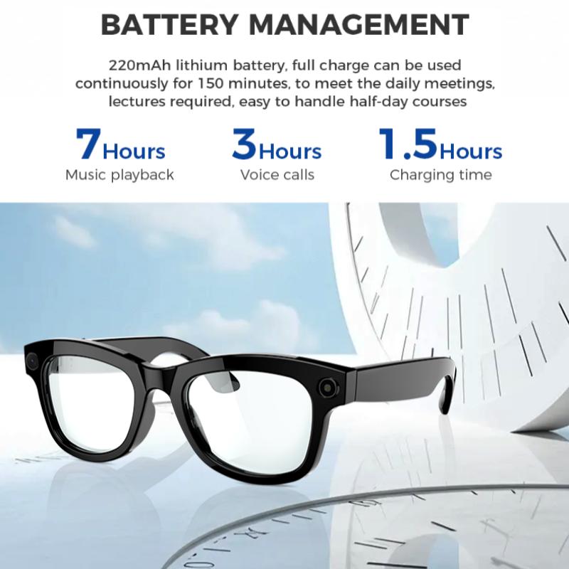 Gafas con cámara inteligente M01 | Vídeo HD | Sonido envolvente | Bloqueo de luz azul