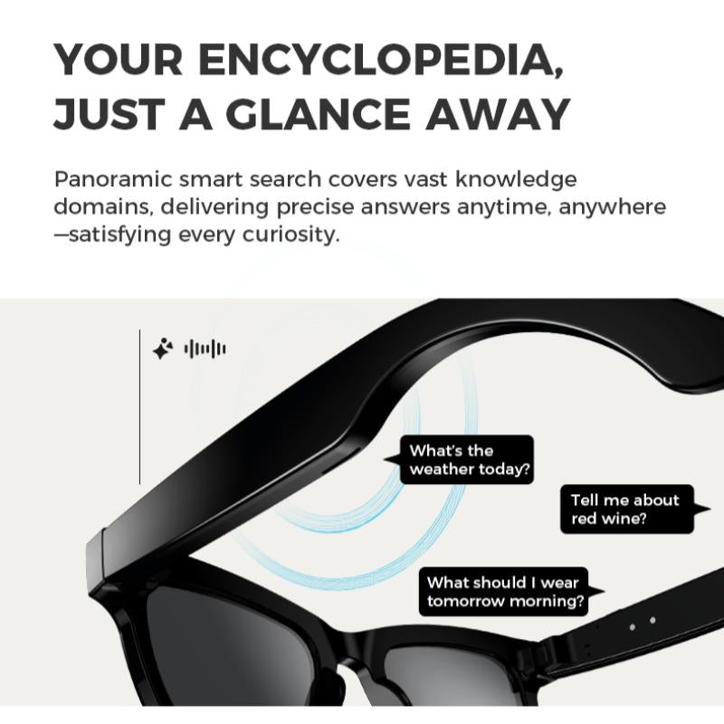 Gafas con cámara inteligente M01 | Vídeo HD | Sonido envolvente | Bloqueo de luz azul