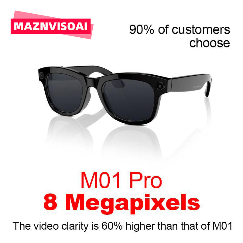 Gafas con cámara inteligente M01 | Vídeo HD | Sonido envolvente | Bloqueo de luz azul