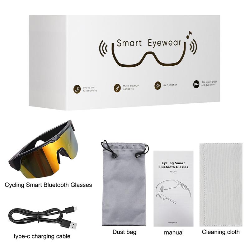 Maznviso C1 Sport Bluetooth Audio Sunglasses | Polarized UV400 | Clear Calls | Cycling & Outdoor