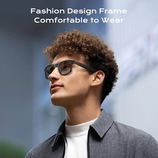 Maznviso A6 Photochromic Smart Glasses | Music & Calls | Blue Light Blocking | Sport & Daily Wear