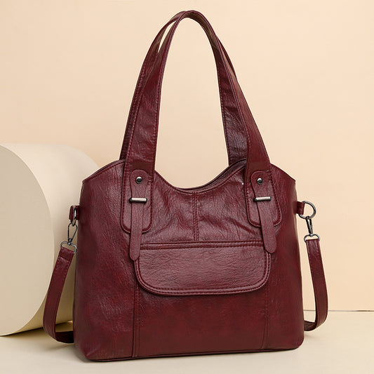Bolso bandolera moderno de piel suave para mujer