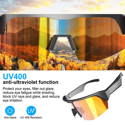 Maznviso C1 Sport Bluetooth Audio Sunglasses | Polarized UV400 | Clear Calls | Cycling & Outdoor