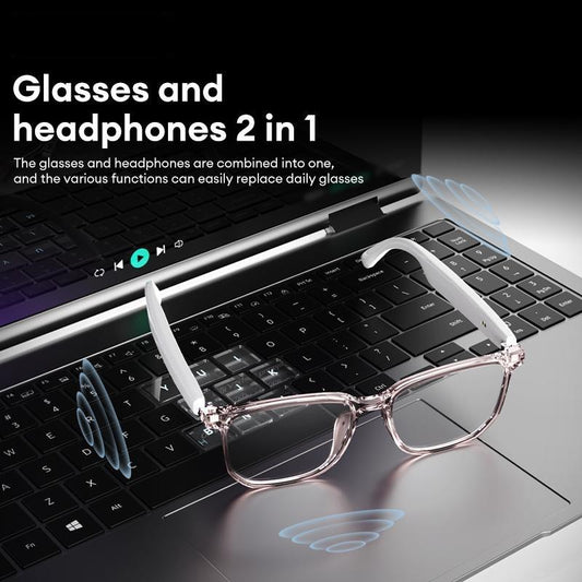 Maznviso C8 Pro Bluetooth Smart Glasses | Music & Calls | Blue Light Blocking | Unisex